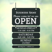 営業時間 | 業務営業時間 ブラック ウィンドウサイン (シート3)