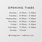 営業時間 | 業務営業時間 モダン ウィンドウサイン (シート)