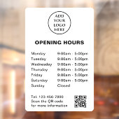 営業時間 法人QRコード 企業ロゴはこちら ウィンドウサイン (シート2)