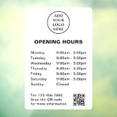 営業時間 法人QRコード 会社ロゴはこちら ウィンドウサイン (シート3)