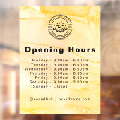 営業時間 現代のビジネス ロゴ ウィンドウサイン (シート2)