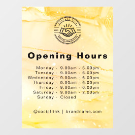 営業時間 現代のビジネス ロゴ ウィンドウサイン