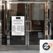 営業時間 白ロゴ ウィンドウサイン (オフィスドア)