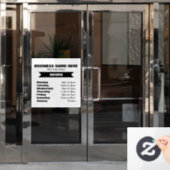 営業時間 窓用シール ウィンドウサイン (オフィスドア)