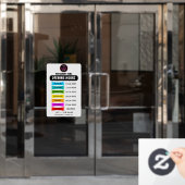 営業時間 | 黒のビジネスロゴ営業時間 ウィンドウサイン (オフィスドア)