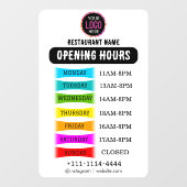 営業時間 | 黒のビジネスロゴ営業時間 ウィンドウサイン (シート)