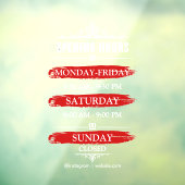 営業時間 | 黒のビジネス ロゴ 営業時間 ウィンドウサイン (シート3)