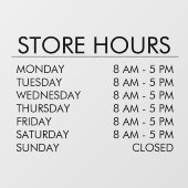 営業時間 | 黒の背景 ウィンドウサイン (シート)