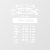 営業時間 ID872 ウィンドウサイン (シート)