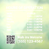 営業時間 QRコード ウィンドウ ウィンドウサイン (シート3)