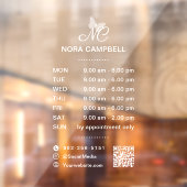 営業時間 QRコード ソーシャルメディア アイコン ウィンドウサイン (シート2)