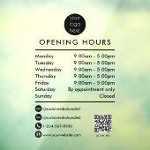 営業時間 QRコード ロゴ ウィンドウサイン (シート3)