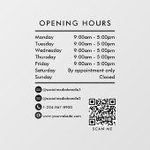 営業時間 QRコード 営業スケジュール ウィンドウサイン (シート)
