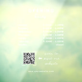 営業時間 QRコード 透明 ウィンドウサイン (シート3)