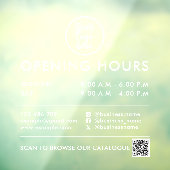 営業時間QRコードロゴ連絡先情報 白 ウィンドウサイン (シート3)