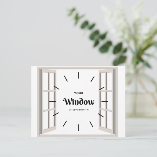 営業案件ポストカードのウィンドウ ポストカード (スタンド正面)