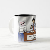 営業- PrintedComplementsによる男性の漫画 ツートーンマグカップ (正面左)