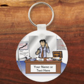 営業- PrintedComplements Twによる男性の漫画 キーホルダー (正面)