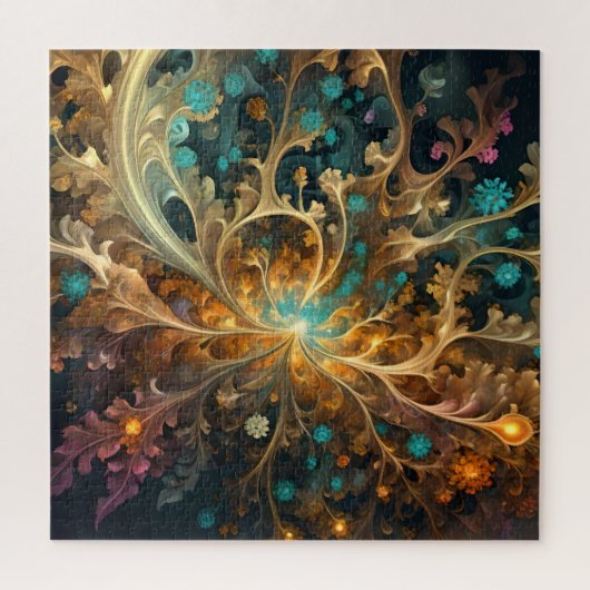 嗅覚フラクタル抽象芸術アート ジグソーパズル (縦)