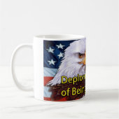 嘆かわしいがあることの誇りを持ったな嘆かわしいほどにワシ! コーヒーマグカップ (左)