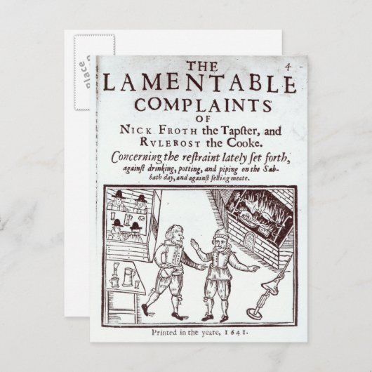 嘆かわしい不満 ポストカード (正面/裏面)