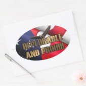 嘆かわしい誇りを持ったと 楕円形シール (封筒)