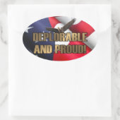 嘆かわしい誇りを持ったと 楕円形シール (バッグ)