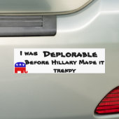 嘆かわしい バンパーステッカー (車上)