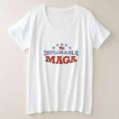 嘆かわしいMAGAのTシャツ プラスサイズTシャツ (デザイン正面)