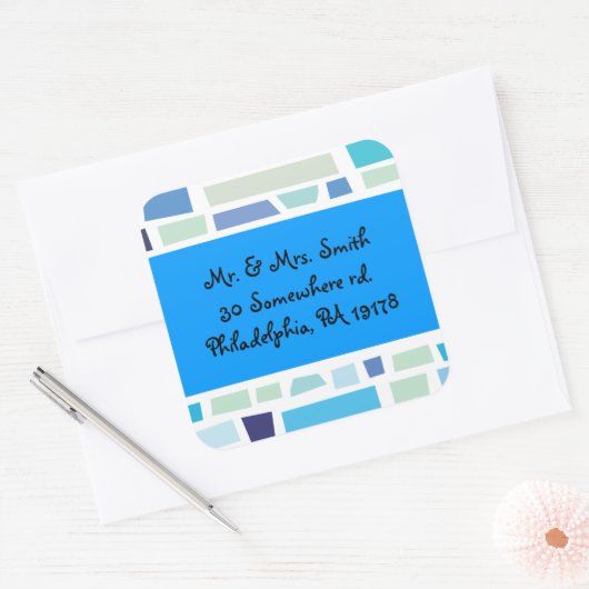 嘆きの壁イスラエルバーバルミツワー事前アドレス スクエアシール (封筒)