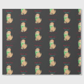 嘆き悲しむクリスマスの夢を見ながら前足を甲板に上げる ラッピングペーパー (フラット)