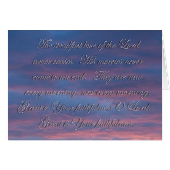 嘆き3:22主の不滅の愛 (正面横)