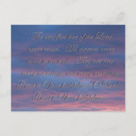 嘆き3:22主の不滅の愛 ポストカード
