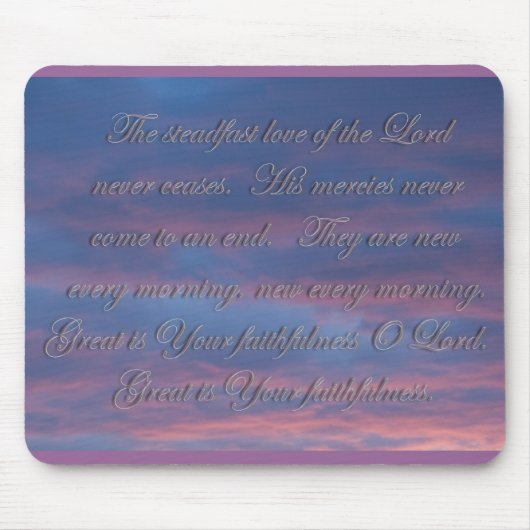 嘆き3:22主の不滅の愛 マウスパッド (正面)