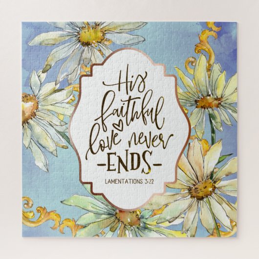 嘆き3:22彼の忠実な愛は終わらない ジグソーパズル (縦)