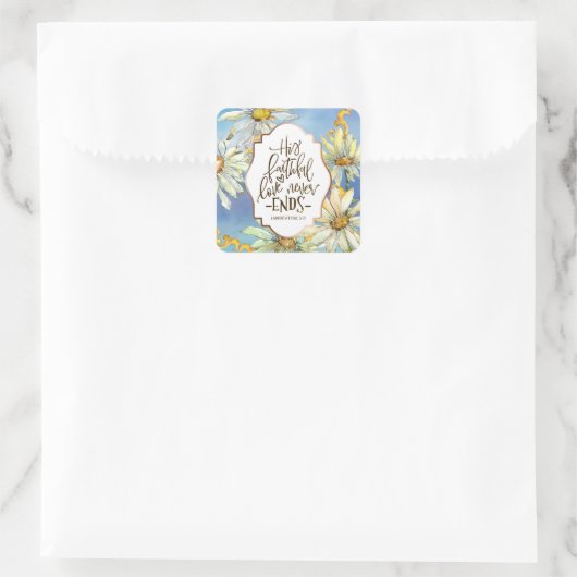 嘆き3:22彼の忠実な愛は終わらない スクエアシール (バッグ)