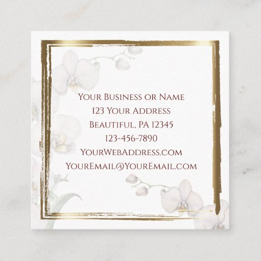 嘆き3:22-23主の堅い愛 スクエア名刺 (裏面)