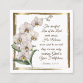 嘆き3:22-23主の堅い愛 スクエア名刺 (正面)