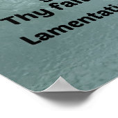 嘆き3:22,23彼の悲しみは失敗しない ポスター (角)