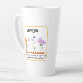 嘆き3:23彼の業態は新しいパーソナライズされたマグカップ カフェラテマグ (左アングル)