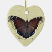 嘆くマント蝶- Nymphalisのantiopa セラミックオーナメント (右)