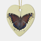 嘆くマント蝶- Nymphalisのantiopa セラミックオーナメント (左)