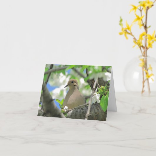 嘆く鳩の挨拶またはメッセージカード#81 カード (黄色い花)