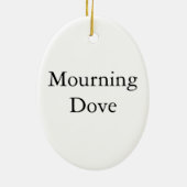 嘆く鳩、ジョンAudubon セラミックオーナメント (裏面)