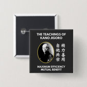 嘉納地五郎柔道の日本の教え 缶バッジ (正面&裏面)