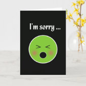 嘔吐を申し訳なくユーモアのあるない カード (黄色い花)