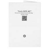 嘘おもしろい誕生日レディーカード (裏面)