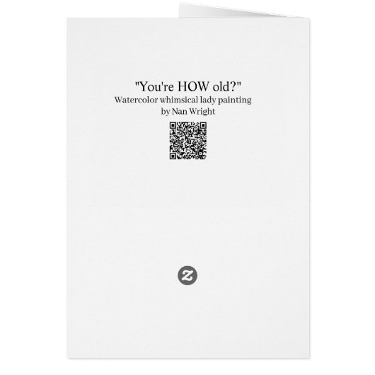 嘘おもしろい誕生日レディーカード (裏面)