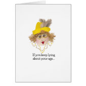 嘘おもしろい誕生日レディーカード (正面)