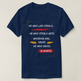 嘘つきは泥棒の始まり Tシャツ